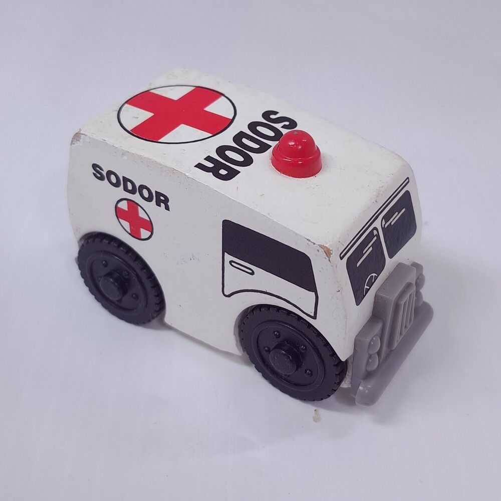 Thomas & Friends Wooden Railway Sodor ambulance vehicle Train Tank Engine wood